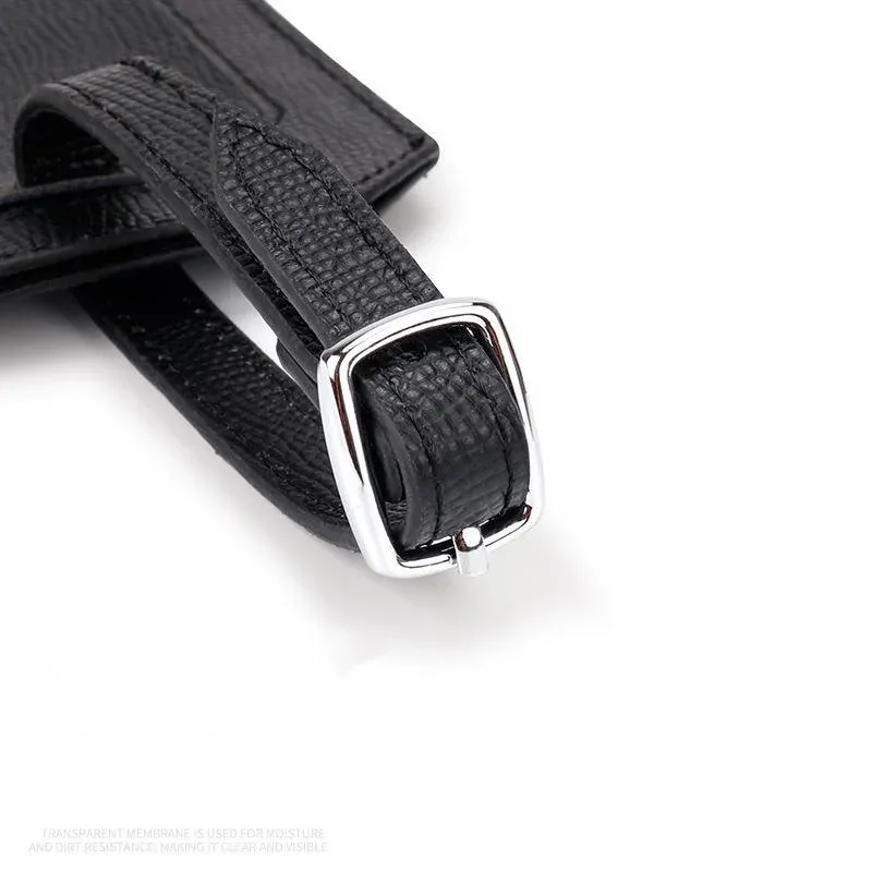 étiquette de bagage de voyage en cuir véritable pour hommes, lettres personnalisées, étiquette imbibée d'avion, étiquettes de valise, étiquette de chambre d'hôtel, mode, livraison directe