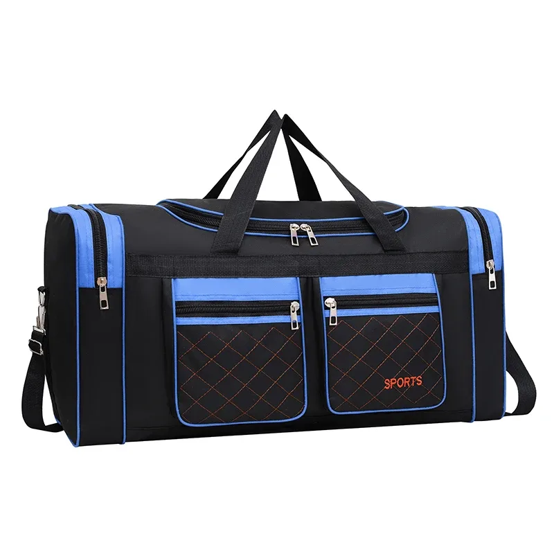 sac à bagages de grande capacité pour hommes – sac de voyage multi-poches avec fermeture à glissière, design pliable, idéal pour les vacances et le sport e