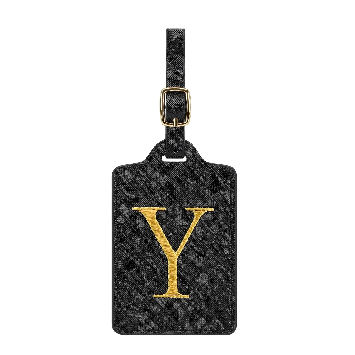 étiquette de bagage personnalisée avec 26 lettres, étiquette de nom initiale pour valise, accessoires de voyage anti-perte, adaptée aux voyages, à l'école