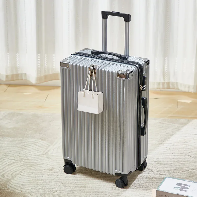 valise à roulettes moderne personnalisée, grand bagage pc abs de 20/22/24/26/28 pouces avec serrure à combinaison, valise de prix de gros