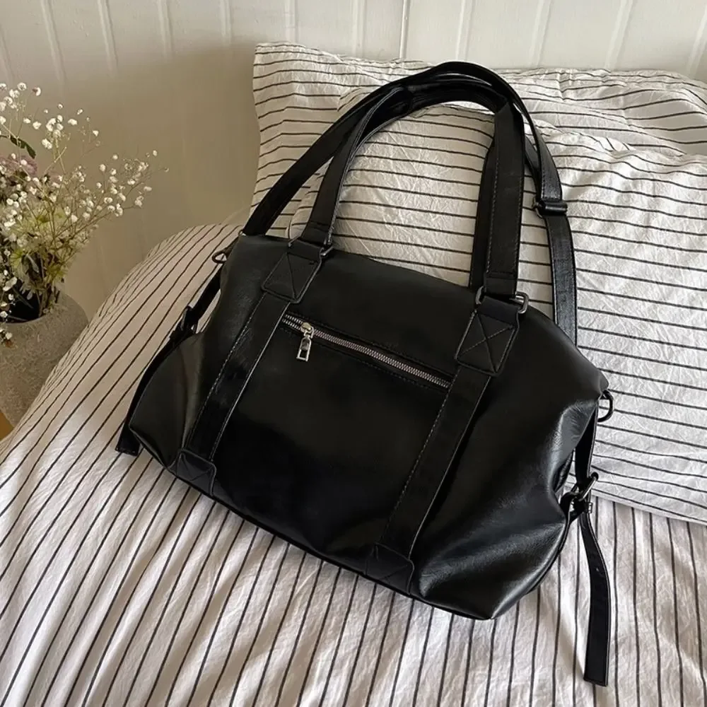 sac de voyage minimaliste imperméable, sac de sport décontracté en nylon grande capacité, sac à bandoulière simple pour les trajets quotidiens
