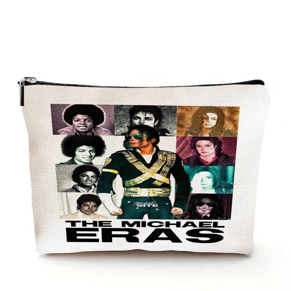 sac à cosmétiques michael jackson, sacs de maquillage double imprimé super star, sac à main de mariage pour femmes, organisateur de voyage pour dames, portefeuille pour enfant