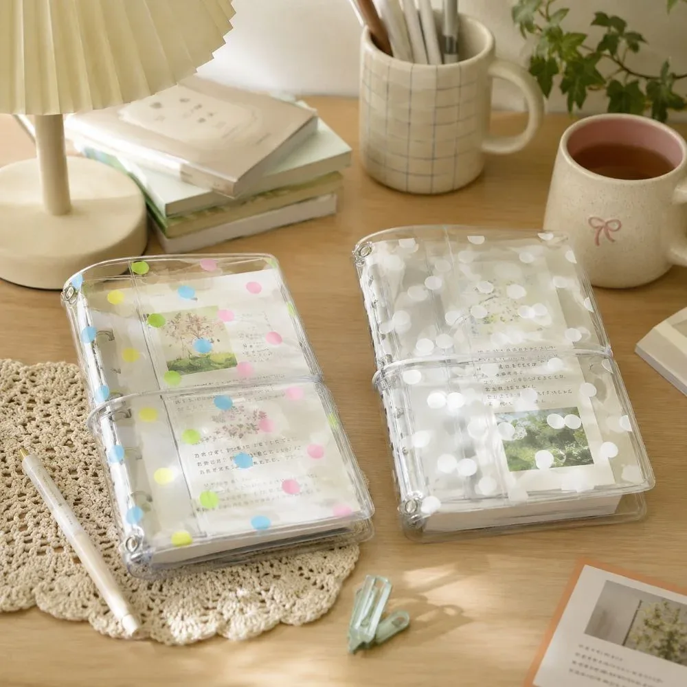 porte-passeport à pois avec bande élastique, couverture de passeport transparente, étui de protection portable pour voyage.