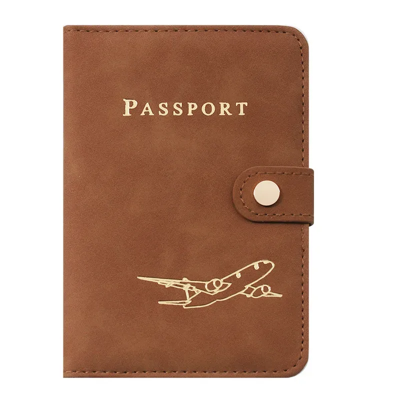 étui porte-passeport en cuir étanche avec porte-cartes de crédit, housse de voyage mignonne pour femme/homme avec boucle