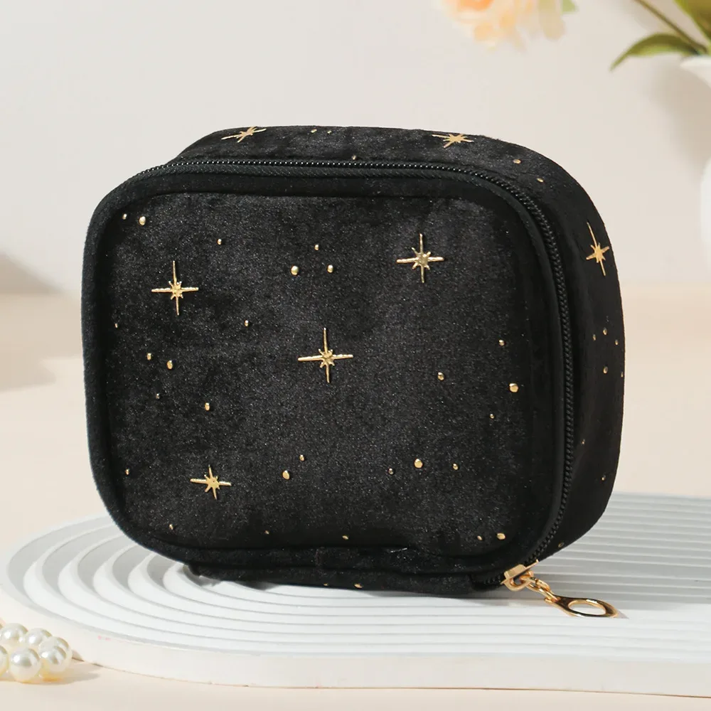 mini sac à cosmétiques carré mignon pour femmes, écouteurs portables, rouge à lèvres, serviettes hygiéniques, pochette de rangement, petits sacs de maquillage à fermeture éclair