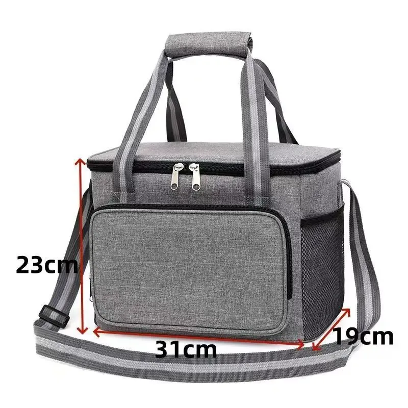 sac isotherme grande capacité pour pique-nique en extérieur, sac fourre-tout thermique portable à bandoulière, robuste