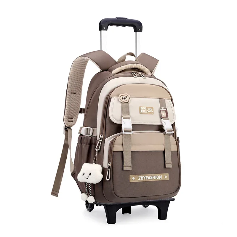 nouveau sac à dos scolaire 2025 avec roulettes, sacs à dos à roulettes pour adolescentes, sac à dos roulant pour étudiants, sacs de voyage