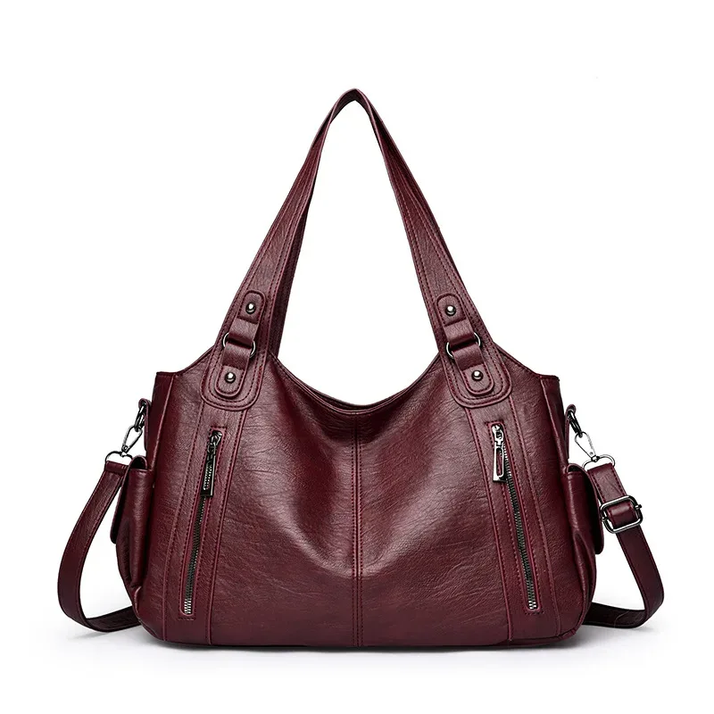sac fourre-tout souple pour femmes, grande capacité, sac à bandoulière décontracté, sac à main pour le travail et les voyages