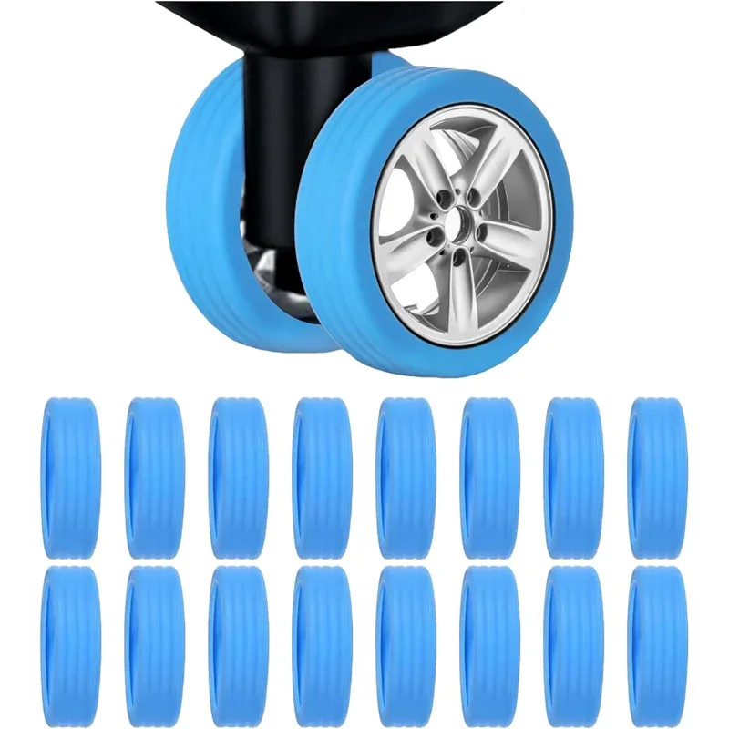 32/4pcs protège-roues en silicone pour valise, housse de protection silencieuse pour roulettes de chariot, accessoires de valise
