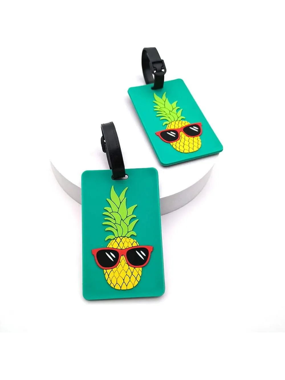 étiquettes de bagage en silicone, accessoires de voyage, étiquettes de valise, style à la mode, étiquette de voyage portable, porte-adresse d'identification, 1 pièces