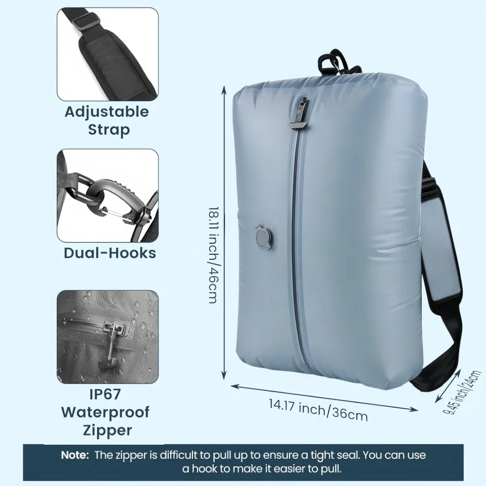 sacs de rangement sous vide 34l pour voyage, sacs de compression réutilisables pour l'extérieur avec pompe à air, organisateurs de vêtements, cubes d'emballage