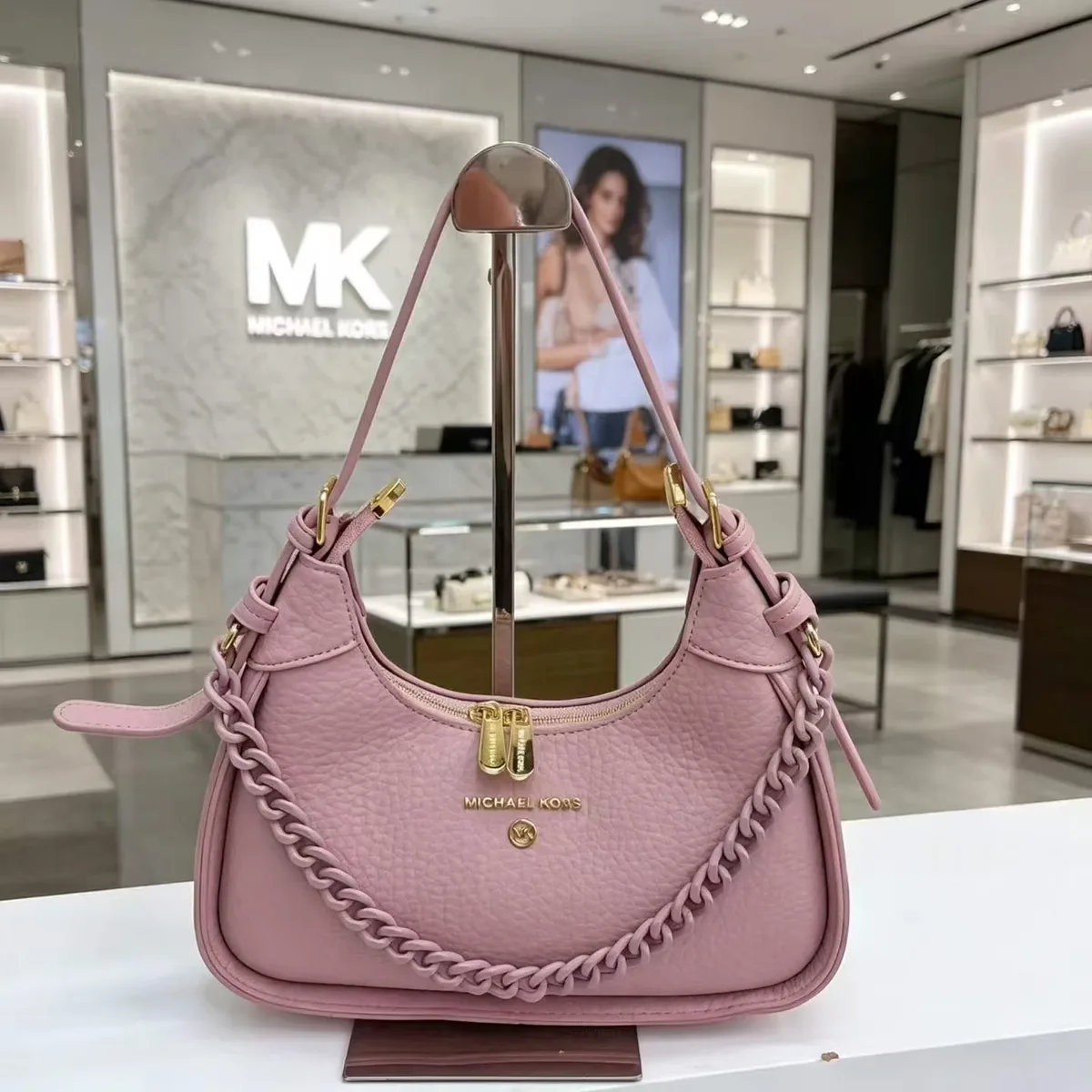 sac bandoulière classique michael kors pour femme 2026 – sac de voyage décontracté et polyvalent avec chaîne alphabet mk pour trajets quotidiens