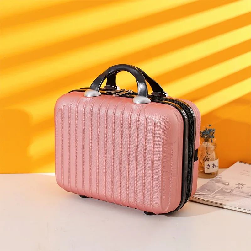 bagage à main portable de 14 pouces, sac à cosmétiques, organisateur de toilette, mini valise de voyage légère et étanche pour femmes, cosmétiques