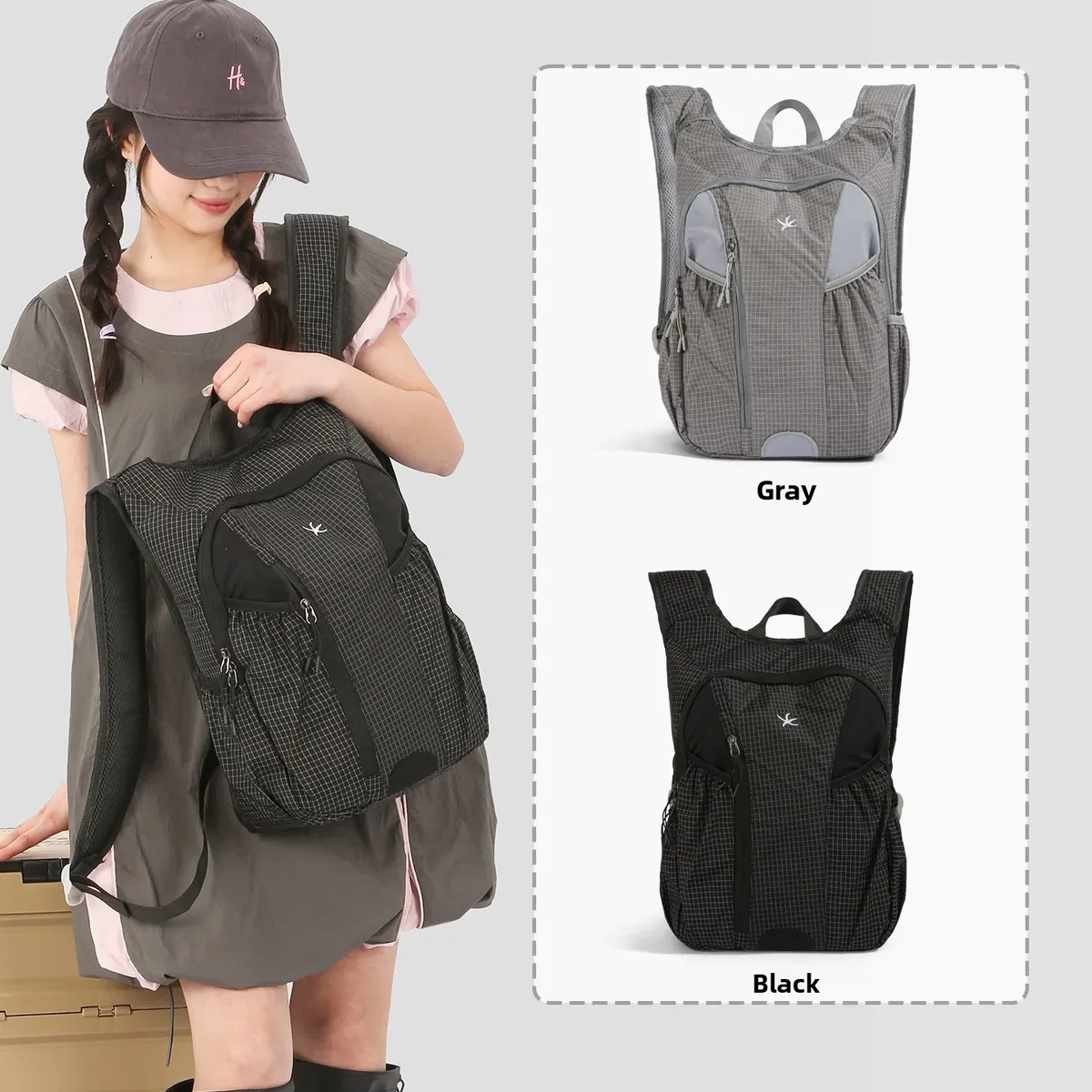 sac à dos de randonnée léger pour voyages en plein air, sac de sport décontracté et tendance en nylon pour femmes, durable, résistant à l'eau, capacité de 20 à 35 l