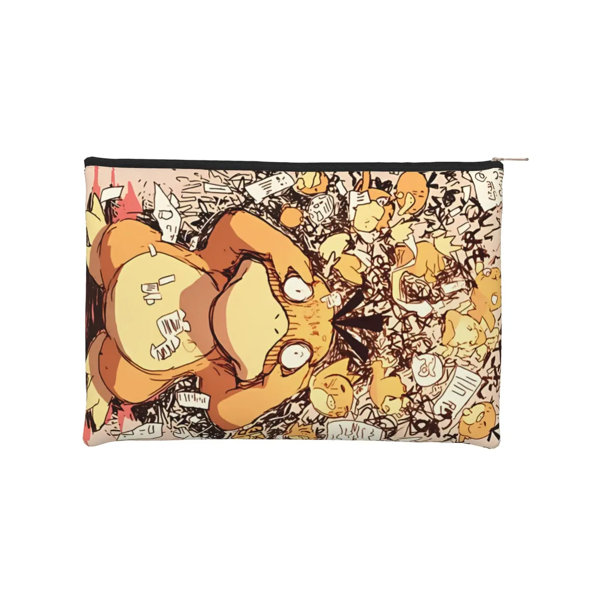 sac pliable mignon sur le thème pokémon, sac de maquillage, trousse de toilette avec fermeture éclair, pochette cosmétique de voyage