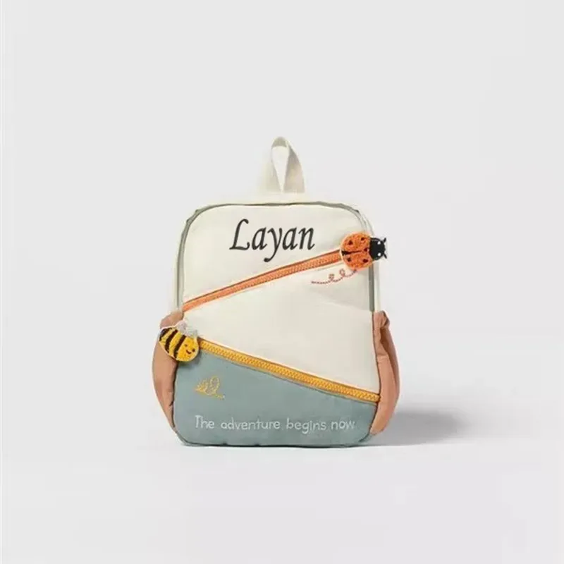 Nouveau sac!! Sac à Dos Personnalisé avec Nom Brodé pour Enfant, Cartable en Forme d'Animal de Dessin Animé