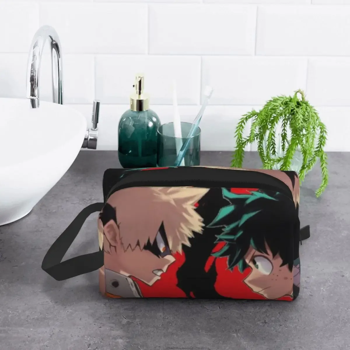 my hero academia – trousse de maquillage, organisateur de cosmétiques, trousse de toilette, trousse à cosmétiques pour femmes, trousse de beauté de voyage, trousse à crayons