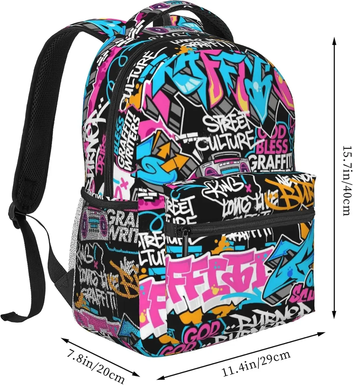 sacs à dos graffiti amusants, sacs à dos pour ordinateur portable, sacs à dos pour ordinateur, sacs à dos de randonnée, sacs à dos de voyage pour femmes et hommes