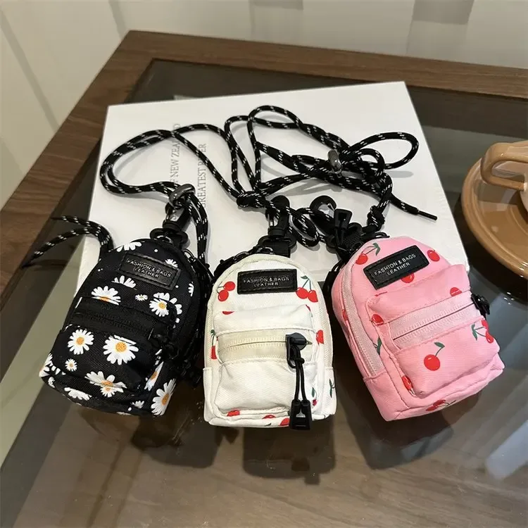 petit sac pour femmes, mini rouge à lèvres, écouteurs, tendance, pendentif, design de niche simple, sac à bandoulière en tissu