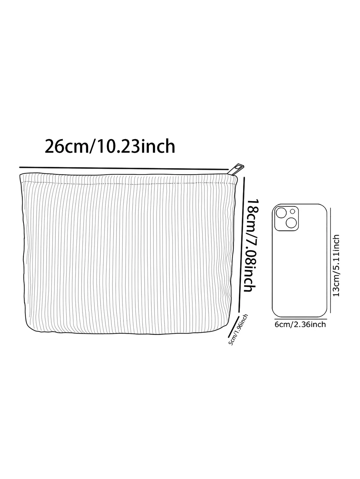 trousse de maquillage en velours côtelé à motif teckel, pochette légère à fermeture éclair, sac multifonctionnel doublé pour cosmétiques