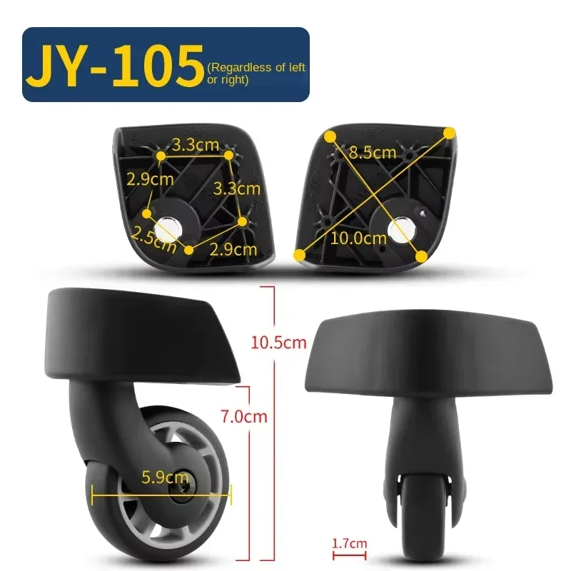 roulettes universelles pour valise samsonite jy-105, accessoires de réparation et de remplacement, roulettes silencieuses pour valise à roulettes