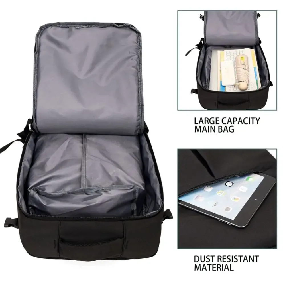 sac à dos de voyage grande capacité, ouverture à clapet, léger, avec sangles de compression latérales, compartiment séparé pour ordinateur portable
