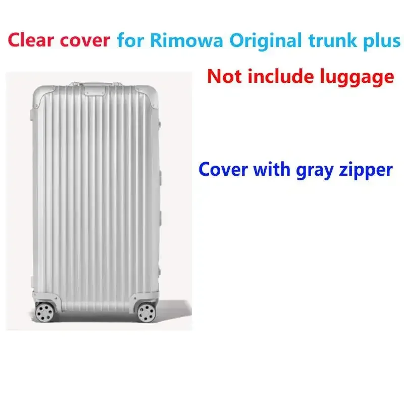 housse de bagage pour rimow original trunk plus avec fermeture éclair, housse transparente, étui de protection anti-poussière, pvc résistant à l'usure 33 pouces
