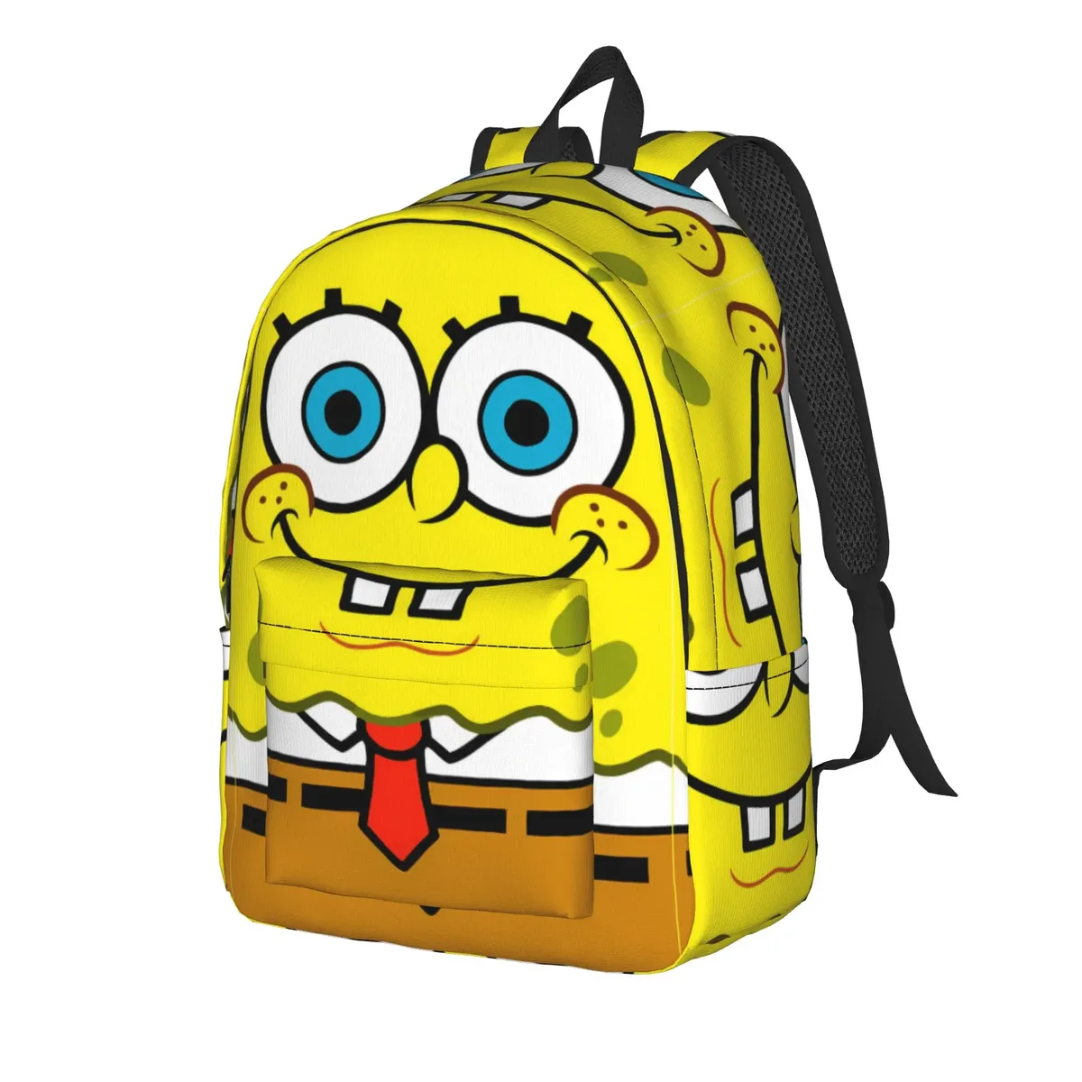 sac à dos jaune solide bob l'éponge, sacs à dos de camping, sacs d'école modernes pour étudiants, sac à dos de haute qualité