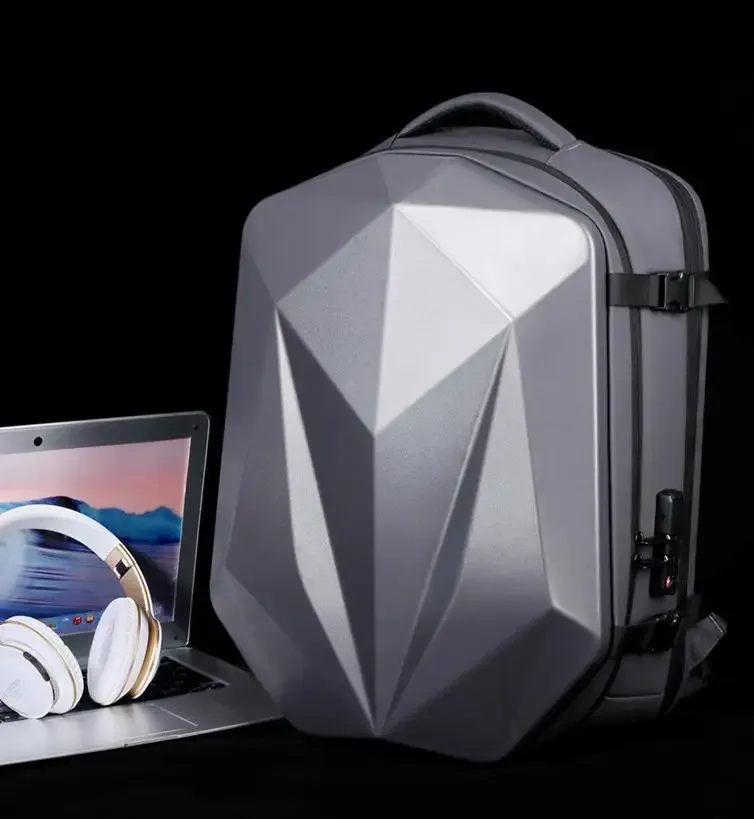 sac pour ordinateur portable de grande capacité, sac à dos à coque rigide pour casque de sport électronique pour moto, sac à dos antivol pour voyage d'affaires de 18 pouces