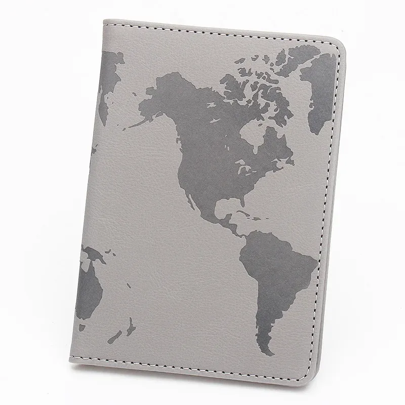 étuis de passeport rétro en cuir pu, étiquettes de bagage, organiseur de voyage, porte-cartes d'identité