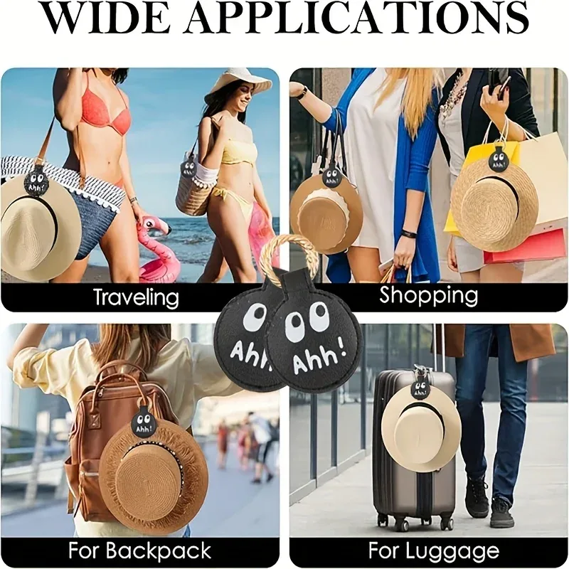 clip de rangement de chapeau à grands yeux à la mode, clip de chapeau portable mignon pour voyager, accessoire de suspension de sac à dos