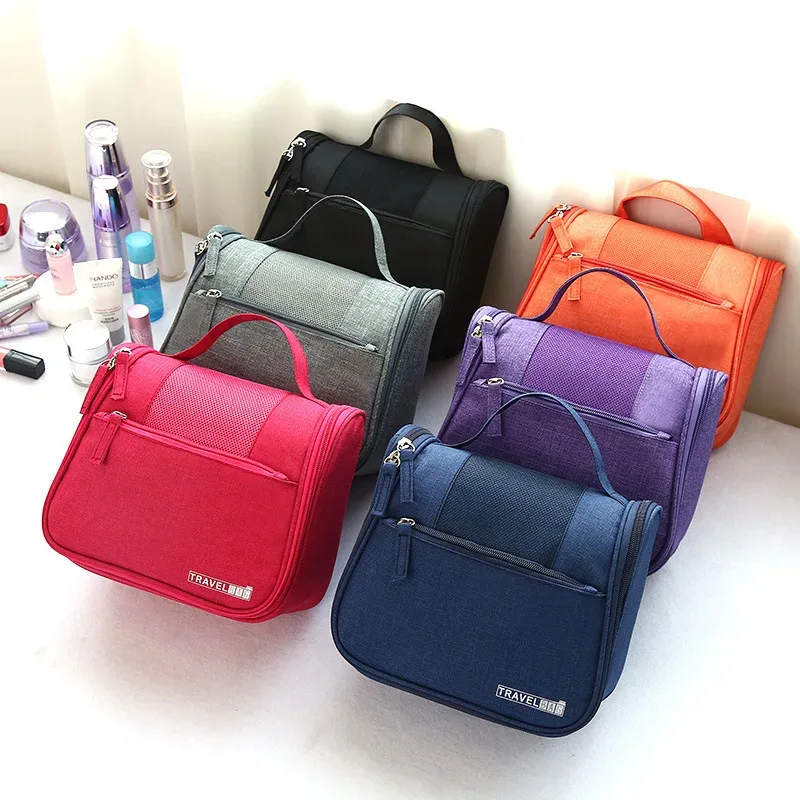 sacs de maquillage pour femmes de haute qualité, sac à cosmétiques de voyage, organisateur de produits de toilette, rangement étanche, sac de lavage suspendu pour salle de bain