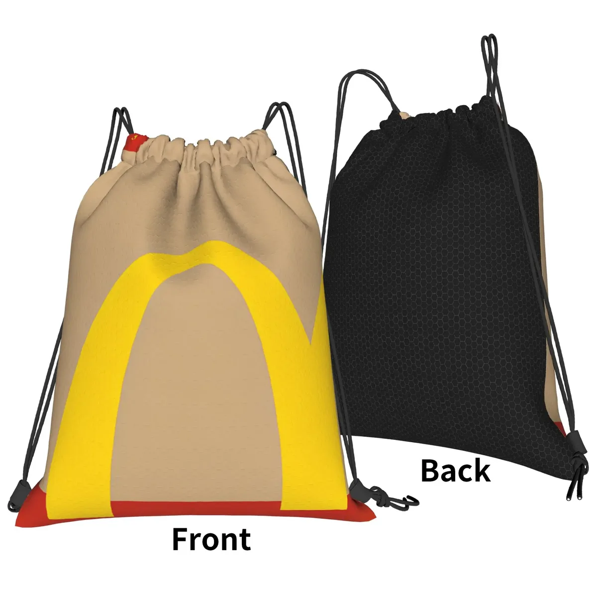 Sac à cordon en papier kraft imprimé, sacs à dos de voyage pour femmes, sacs à cordon pliables décontractés