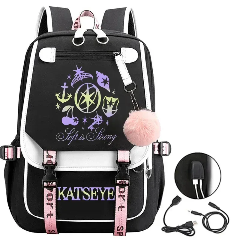 sac à dos pour étudiants, sac à dos d'école imprimé katseye pour jeunes garçons et filles, sacs d'école de voyage à la mode, cadeaux pour fans
