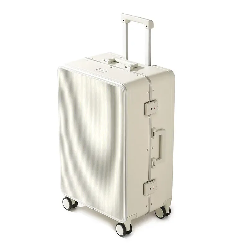 valise de mode 24 pouces avec cadre en aluminium et coque en pc durable, valise à roulettes grande capacité 28 pouces sur roulettes silencieuses, bagage 20 pouces