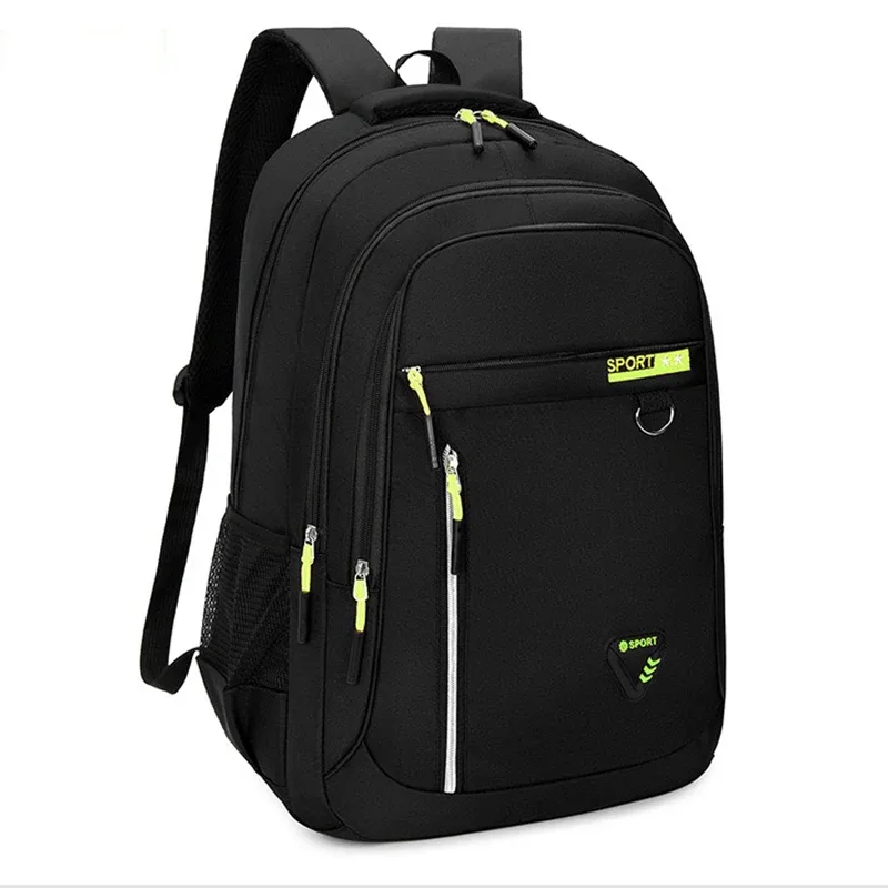 sac à dos noir sportif tendance avec détails multicolores pour un usage quotidien, voyage scolaire, sac pratique et durable de grande capacité