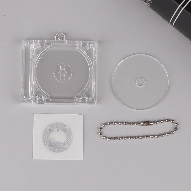 1 porte-clés mini-album cd vierge pour décoration de sac à dos diy, pendentif porte-clés