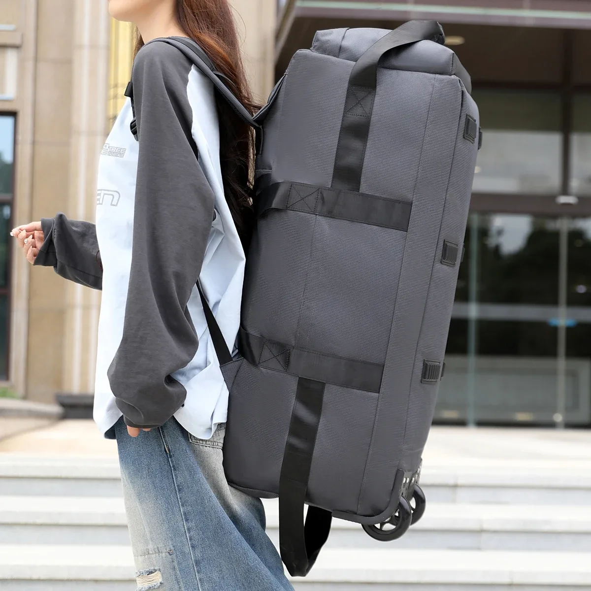 sac de voyage, sac à main de grande capacité, bagage à main extérieur portable, sac de voyage à roulettes, sac polochon unisexe pratique et pratique