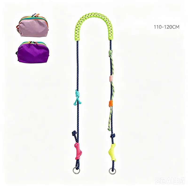 bandoulière tressée pour trousse de toilette, bandoulière couleur croisée, accessoire de sac tendance et durable, idéal pour sac cadeau