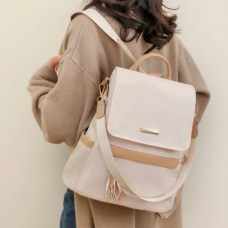 sacs à dos à compartiment intérieur softback pour femmes, sacs à dos en nylon à fermeture éclair, décontracté, solide, grande capacité, haute qualité, 2024