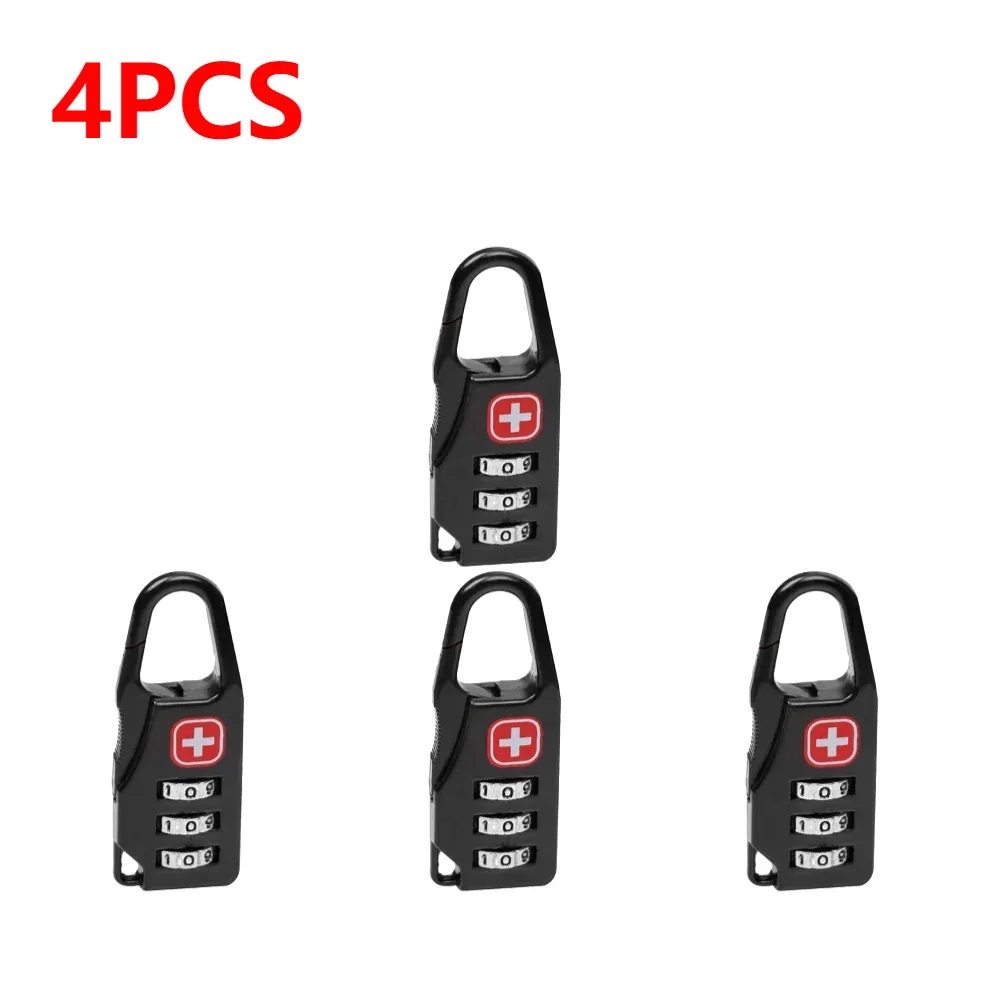 cadenas de verrouillage en alliage portable, 1 à 20 pièces, pour bagages de voyage en plein air, sac à dos à fermeture éclair, sac à main, combinaison antivol sûre, serrure à numéro de code