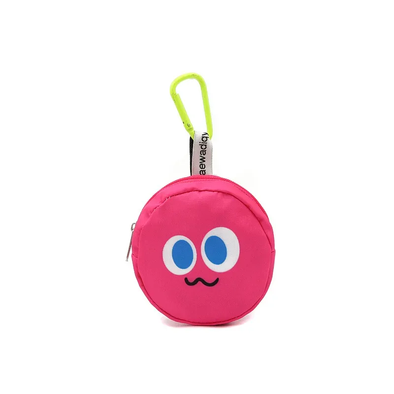 sac de rangement de clés pour femmes, design tendance, visage souriant, mini casque, sac de rangement de clés, porte-monnaie pendentif, sac de clés de dessin animé mignon pour filles