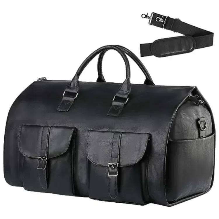 sac de voyage pliable pour femmes, sac à vêtements pratique, grand sac polochon en cuir pu, sac de voyage d'affaires pour femmes