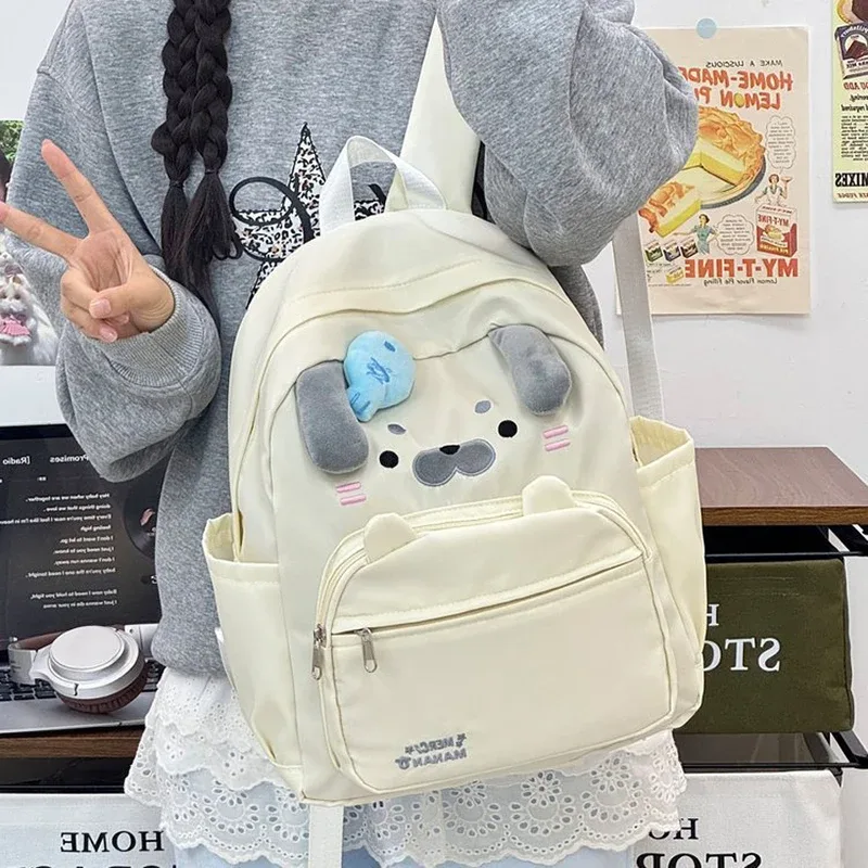sac à dos mignon, motif chien de dessin animé, léger, grande capacité, durable, pour les élèves des écoles primaires, secondaires et lycées.