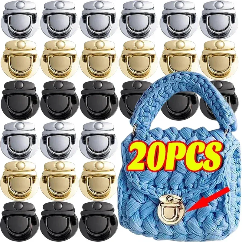 5/20 pièces serrures en métal sac fermoir boucles de capture pour sacs à main sac à bandoulière sac à main fourre-tout fermetures fermoirs à pression bricolage artisanat sac accessoires