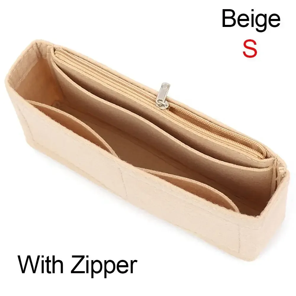 sac de doublure multi-poches, insertion de sac à main en feutre, mini sac de rangement, évalué pour longchamp