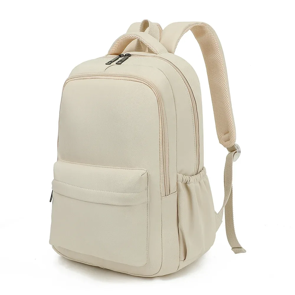 sac à dos en toile imperméable pour étudiants, sac de nettoyage solide pour hommes et femmes, sacs à dos de voyage simples, sacs pour ordinateur portable de 16 pouces, école, garçon, fille