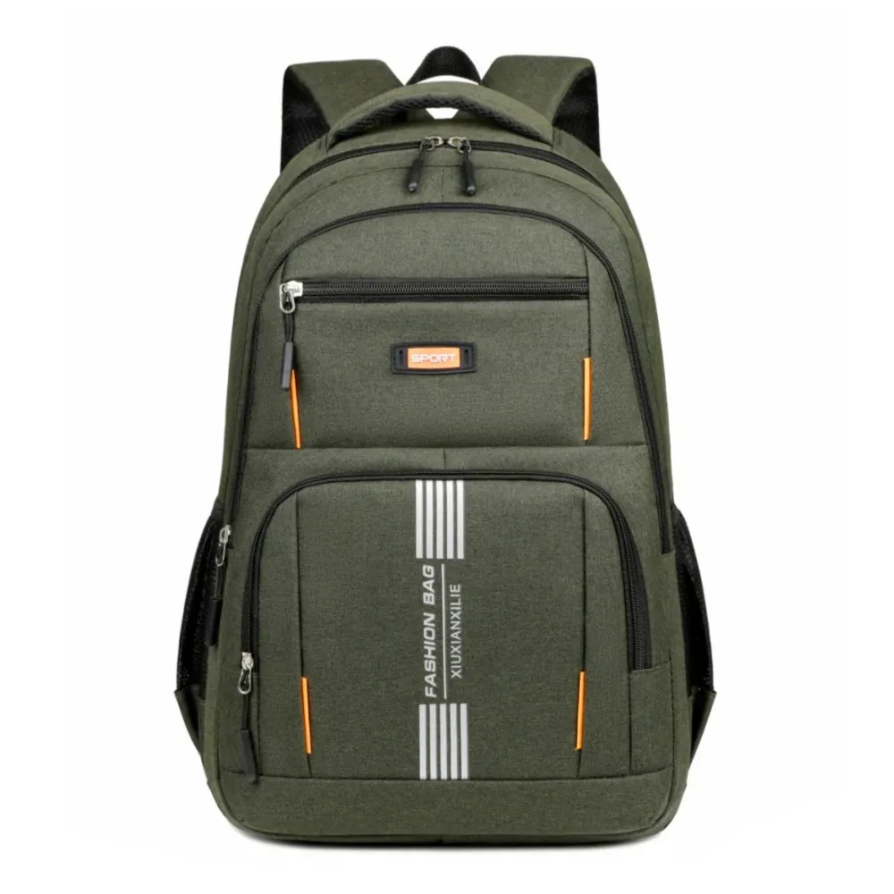 sac à dos multi-couches de style neutre avec poches superposées, sac à dos décontracté pour les voyages d'affaires, sac pour ordinateur portable, imperméable