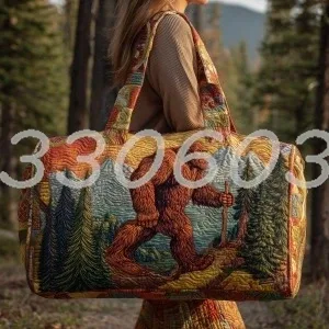  sac de voyage matelassé vintage 3d à motif animalier pour femmes et hommes, sac fourre-tout de week-end 2026 pour l'extérieur
