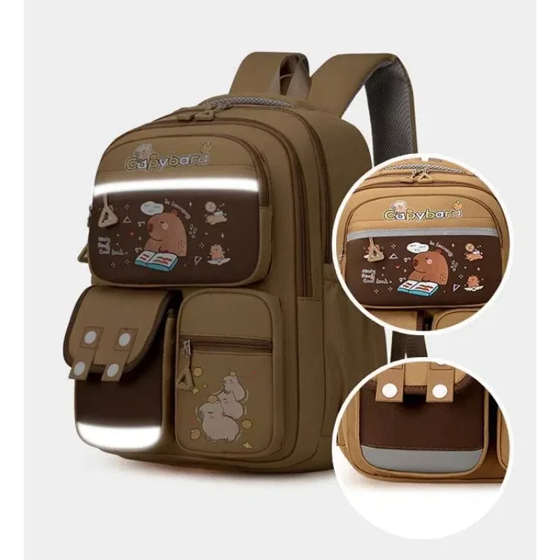 capybara école sac à dos adolescents filles sacs d'école ensemble sac à dos décontracté enfants 3 pièces livre sac kawaii enfants cartable voyage sac à dos